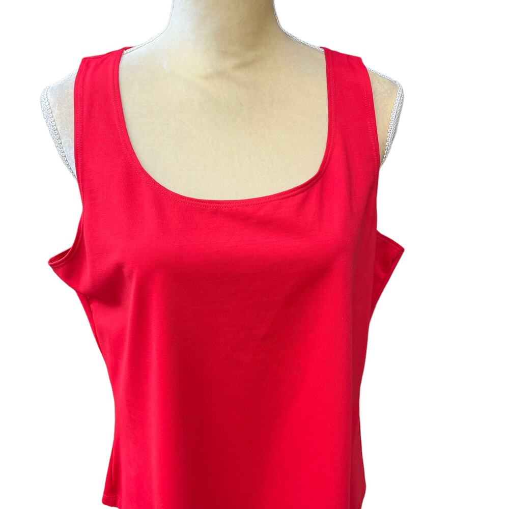 WORTH Red Stretchy Nylon Tank Top Cami EUC Size XL - Picture 2 of 6